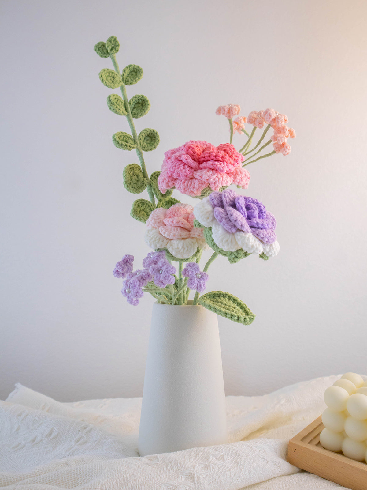 Crochet Flower Bouquet Valentine's Gift for Her